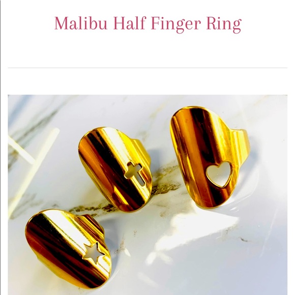 #14 Malibu Half Finger Ring (Star or Heart) New! - Picture 1 of 3